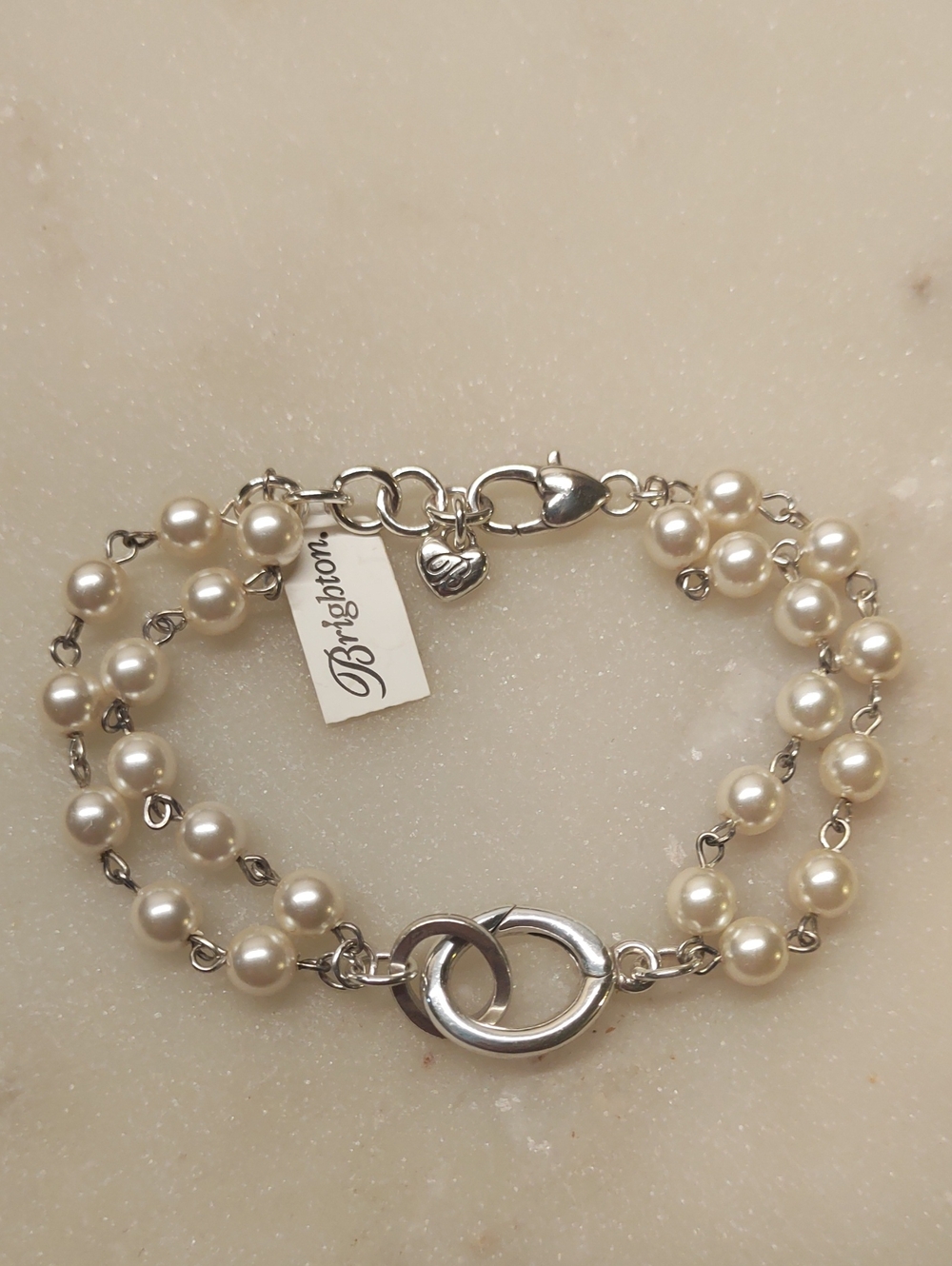 NEW! Brighton Victoria Charm Bracelet Silver/Pearls With Charm Loop JF6040 - Picture 10 of 15